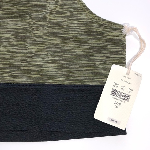 NWT Jasmine & Ginger Marled Green and Pink Seamless Longline 2 Bra Bundle size L - Picture 5 of 11